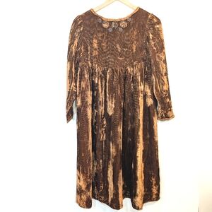 Vintage velvet babydoll dress, ruffle trim,  flowers. Malley Too Dallas Sz 14.